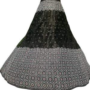 Lehenga choli ชุด jarkan Flair butti งานปักยาวขอบตาข่ายสำหรับงานปาร์ตี้ฤดูหนาว - Product Image 1