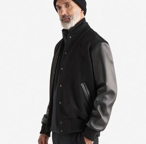 แจ็คเก็ตเบสบอลแฟชั่นผู้ชาย สไตล์วาร์ซิตี้ ทรงสลิมฟิต ผ้าโพลีเอสเตอร์ ระบายอากาศดี  รับสั่งทำสีตามต้องการ ขายดี - Product Image 4