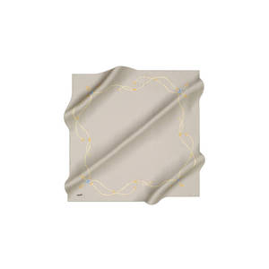 Écharpe carrée en satin de soie crêpe avec motif chaîne - Product Image 1