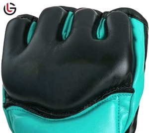 Vente en gros de gants de grappin MMA professionnels gants de combat de kickboxing à paume ouverte haute performance en cuir - Product Image 5