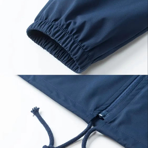 Men's Casual Winter Windbreaker Jacket Stand Breathable Hood Solid Color <b>Long</b> Sleeves Zipper Pockets Regular Fit Made <b>Canvas</b> - Product Image 6