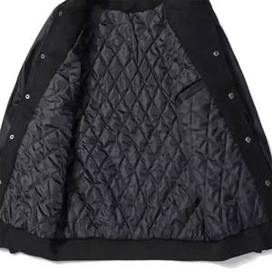 2024 Super venta elegante chaqueta universitaria deportiva de lana de alta calidad para hombres Top Trending Front Button Letterman Jacket Stripe Cotton - Product Image 6