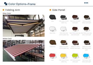 Điều khiển từ xa gấp đầy đủ hộp Cassette mái hiên ngoài trời cơ giới tùy chỉnh điện có thể thu vào mái hiên - Product Image 3