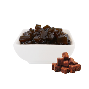 เยลลี่คอนยัคน้ำตาลทรายแดง (หั่นเต๋า) พร้อมน้ำเชื่อม ปริมาณเนื้อส่วนต่างๆ สูง (>70%) สำหรับน้ำแข็งไสและชานมไข่มุก - Product Image 6