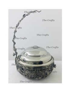 จาน chaffing เหล็กทองเหลืองสีเงินและสีทองงานฝีมือที่มีคุณภาพมาตรฐานสูงปรับแต่งขนาดได้ในราคาที่แข่งขันได้ - Product Image 3