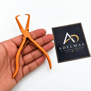Meilleures ventes ADELMAS Pince à micro-perles en acier inoxydable de haute qualité, finition mate orange, outil professionnel pour extensions capillaires - Product Image 5