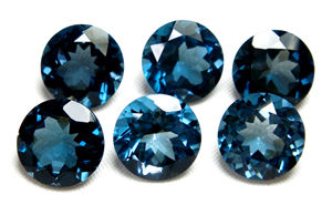 Topaze bleue de Londres de qualité à l'exportation, ronde et brillante, pierres précieuses de guérison idéales pour la fabrication de bijoux, vente en vrac OEM - Product Image 3