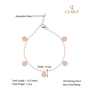 Compre Tobilleras/Payals de Plata 925 100% Auténtica para Mujeres y Niñas, Estilo Lindo, Chapado en Oro de 14k, Material de Oro, Piedra de Diamante Principal en Oro - Product Image 3