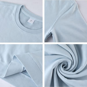 Ensemble de survêtement unisexe en coton 100% imprimé uni 2 pièces |   Sweat-shirt à col rond et pantalon de jogging personnalisés |   Ensemble de sport d'hiver pour hommes, poids lourd - Product Image 3