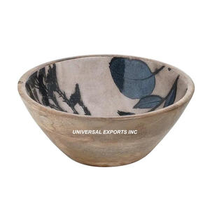 Cuenco de madera de lujo para servir, diseño de pegatina de forma redonda, cuenco dulce, cuenco de Chocolate de madera con estilo clásico - Product Image 4