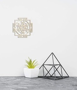 En bois MDF tenture murale géométrie sacrée Art fleur vie Chakra religieux cristal grille gravé à la main décoration de la maison gravure - Product Image 2