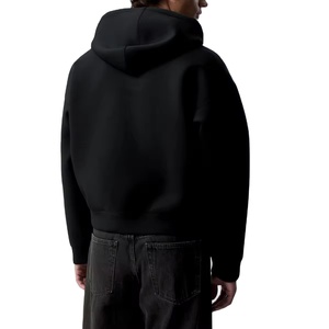 Sudadera con Capucha de Moda Urbana Vintage para Hombre, Lavada al Ácido, de Algodón Grueso, con Cremallera y Hombros Caídos - Product Image 5