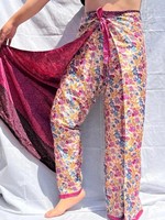 Pantalon large en soie indienne Sari, à porter autour du corps, pour les fêtes