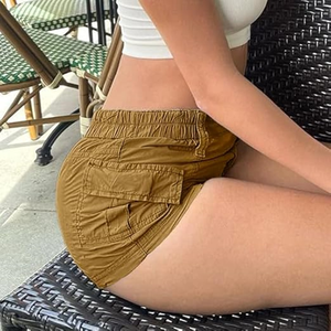 Womens <b>Cargo</b> <b>Shorts</b> <b>Elastic</b> <b>Shorts</b> - Product Image 5