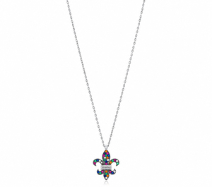Flor de lirio francés forma turca venta al por mayor hecho a mano 925 joyería colgante de plata esterlina - Product Image 2