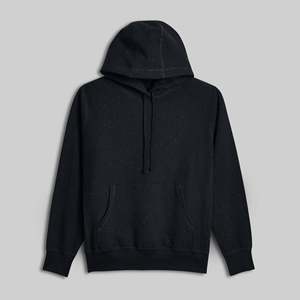 Sweat à capuche pour homme en molleton français délavé à l'acide avec fermeture éclair et coutures plates - Noir moucheté 100% coton, fabrication canadienne, style streetwear - Product Image 1
