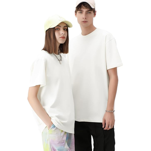 Camiseta pesada de gran tamaño de algodón 100% de alta calidad, camiseta pesada con estampado personalizado, camiseta lisa en blanco para hombre - Product Image 2