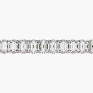 18K Yellow Gold/ <b>white</b> gold Classic Emerald Lab Grown Diamond Tennis Bracelet - Product Image 1