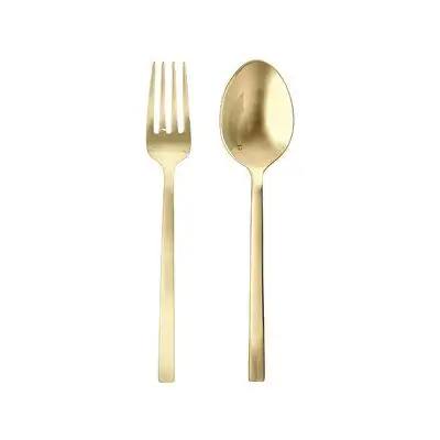 Fork and Spoon High Quality Gold Plated Stainless Steel Metal Cutlery Set Home Decor Table Top