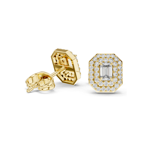 ต่างหูเพชรแล็บเกรด VVS-VS ความใสระดับ EF มีจำหน่ายในทอง 18KT, 14KT, 10KT และเงิน 925  ทองชมพู, ทองเหลือง, ทองขาว - Product Image 4