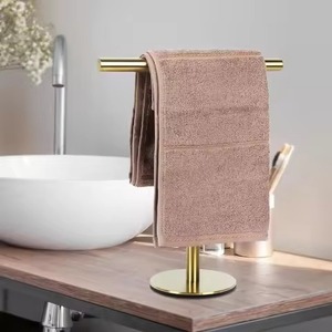 <b>Bathroom</b> <b>Towel</b> Holder Ring Modern Wall Mounted Napkin Holder for Washroom Durable Black Metal <b>Towel</b> Hanger for Hand <b>Towels</b> - Product Image 5