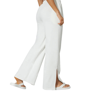 Pantalon de survêtement en polaire technique respirant pour femmes taille haute Logo personnalisé salopette en gros fermeture à cordon de serrage à l'avant plat pour l'hiver - Product Image 4