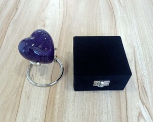 Violet Heart <b>Keepsake</b> Urn Mini Heart Urn for Human Ashes with <b>Box</b> & Display Stand Small Cremation Small Urn for Adults - Product Image 6