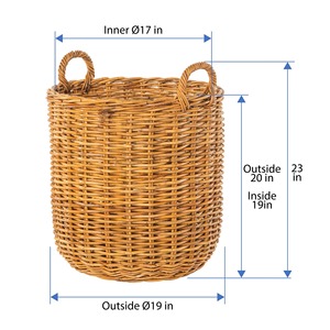 Cesta redonda multiusos de ratán, cesta de almacenamiento hecha a mano, venta al por mayor, ecológica, hecha en Vietnam - Product Image 2