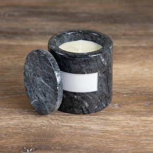 Pot à bougie en marbre élégant par H.M.A Handicrafts - Porte-bougie parfumé écologique pour la décoration de la maison de Pâques, relaxation moderne, résistant à la chaleur - Product Image 2