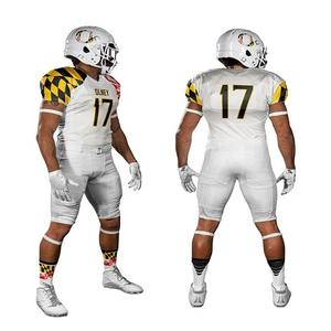 Venta al por mayor personalizado transpirable verano corto uniforme de fútbol americano de talla grande precio bajo sublimación impresa de alta calidad - Product Image 5