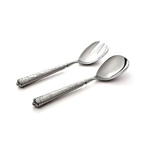 ชุดเซิฟเวอร์สลัดสแตนเลสมีดีไซน์แกะสลักเครื่องใช้ในครัวสำหรับโต๊ะอาหารในบ้าน - Product Image 1