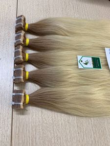 Ruban adhésif dans les extensions vendeur de cheveux humains en gros cuticule aligné russe 100% vierge naturel humain Remy - Product Image 2