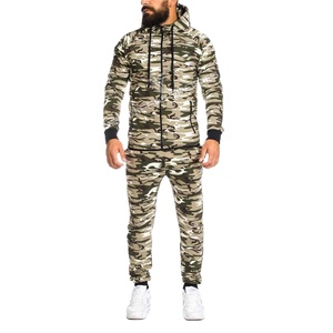 Pantalones Deportivos de Forro Polar Ligeros y Transpirables con Estampado de Camuflaje Personalizado de Alta Calidad, Sudadera con Capucha, Traje Deportivo para Hombre - Product Image 1
