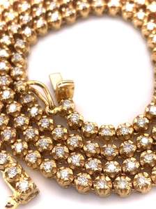 CHAÎNE DE TENNIS 10K VVS1 Moissanite avec or blanc 14 carats fini en argent sterling 925, le testeur de diamant - Product Image 3