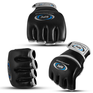 Gants de MMA en cuir de haute qualité professionnels, design à doigts ouverts, personnalisables, équipement d'entraînement aux arts martiaux, grappling, anti-humidité - Product Image 2