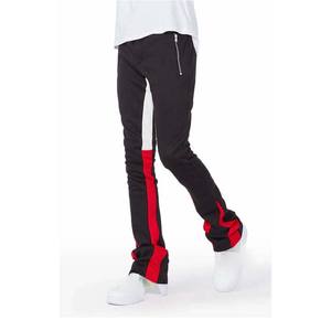 Wholesale Stacked Trousers Custom Cotton <b>Black</b> <b>Cargo</b> Track Multi Pocket <b>Men's</b> Stacked <b>men's</b> <b>pants</b>, straight, curved striped - Product Image 6