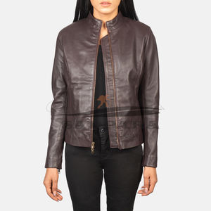 Chaquetas clásicas para mujer, prendas de vestir exteriores de moda de cuero PU, chaquetas elegantes para mujer al por mayor, ajuste cómodo elegante personalizado OEM - Product Image 1