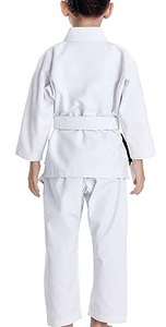 Venta al por mayor niños niñas trajes de Karate Gi Karate traje artes marciales uniforme Taekwondo Jiu Jitsu alta calidad lucha uniforme transpirable - Product Image 4