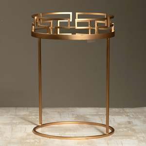 Gran oferta, mesa auxiliar de sofá con anillo de Metal con mesas de centro de vidrio, artículo decorativo para el hogar para muebles de sala de estar, restaurante - Product Image 6