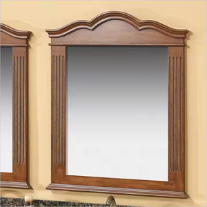 Marco de espejo de pared de madera de estilo moderno elegante de Azora Industries, impresionante detalle decorativo tallado a mano para el hogar o el hotel - Product Image 6