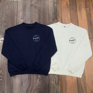 Sudadera con capucha holgada de felpa francesa bordada de gran tamaño personalizada Sudadera de cuello redondo de invierno ecológica de lana de algodón para mujer - Product Image 3