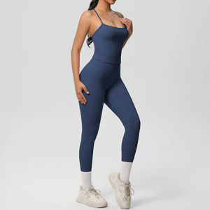 Ensemble de yoga léger pour femmes, best-seller, avec logo personnalisé, nouveau design, manches longues, fermeture à cordon à la taille, prix de gros - Product Image 6