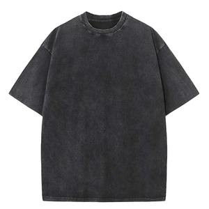 Camisetas de alta calidad, venta al por mayor, ropa de moda de algodón, Impresión de logotipo de manga corta, lavado ácido, ropa de secado rápido para hombre, cuello redondo - Product Image 3