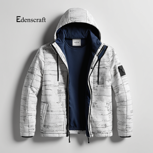 Veste en toile imprimée camouflage pour hommes Vêtements chauds d'hiver lourds et durables Veste de chasse grande taille - Product Image 2