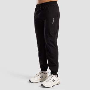 Surgex Joggers décontractés noirs en molleton French Terry taille XL avec logo personnalisable, fermetures éclair et décorations plissées pour l'entraînement - Product Image 1