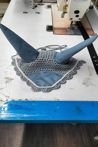 Alta calidad personalizado caballo oreja capó repelente elegante malla cara mosca velo para montar a caballo transpirable-directo Kanpur India - Product Image 3