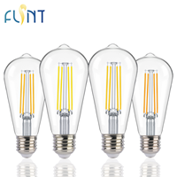 Ampoule LED en verre ST19 8W 1400LM 110V avec capteur crépusculaire, idéale pour l'entrée de maison et d'hôtel, certifiée UL CUL, vente en gros