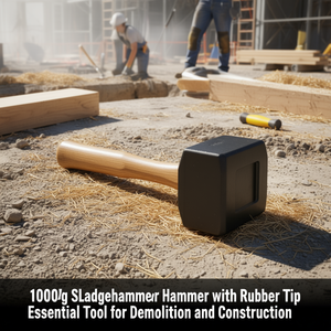 1000g Sledgehammer <b>Hammer</b> with Rubber Tip Essential Tool for Demolition and Construction - Product Image 3