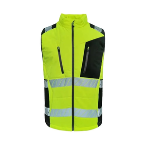 <b>Hi</b> <b>Vis</b> Reflective Safety Vest Unisex Workwear <b>Waterproof</b> Polyester Uniform Type High Visibility <b>Jacket</b> with Zipper Pockets - Product Image 1