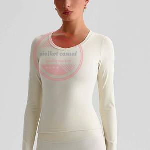 T-shirts respirants à manches longues col rond sous-vêtements ajustés - Product Image 5